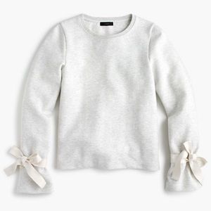 J.Crew Bow-Tie-Sleeve Sweatshirt
